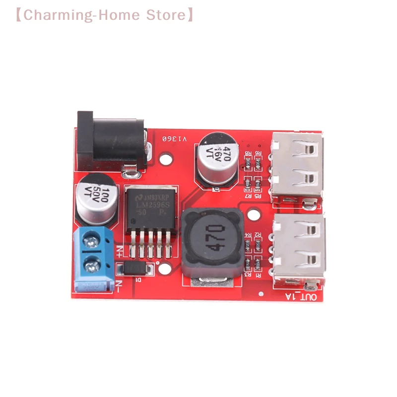 【M】DC 9V 12V 24V 36V To 5V 3A Double USB Charge DC-DC Step-down Converter Car Charging Solar 3A Voltage Regulated Power Module