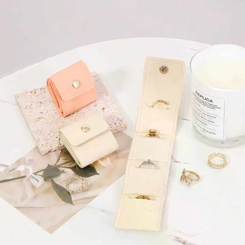 

4 Compartments Jewelry Storage Bag Portable Mini Jewelry Bag Earrings Necklace Ring Organizer Bag Travel Jewelry Storage Case