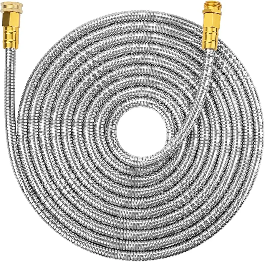 

25ft Stainless Steel No Kink Metal Garden Hose