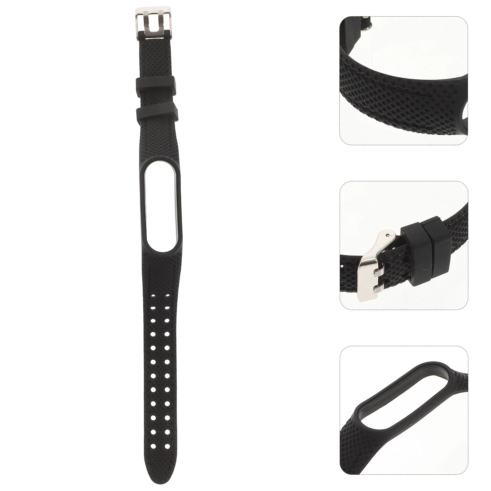 Pulseira de relógio de silicone ajustável, resistente ao desgaste, favo de mel, pulseira substituível, compatível com mi band 5 6, moda, uso diário