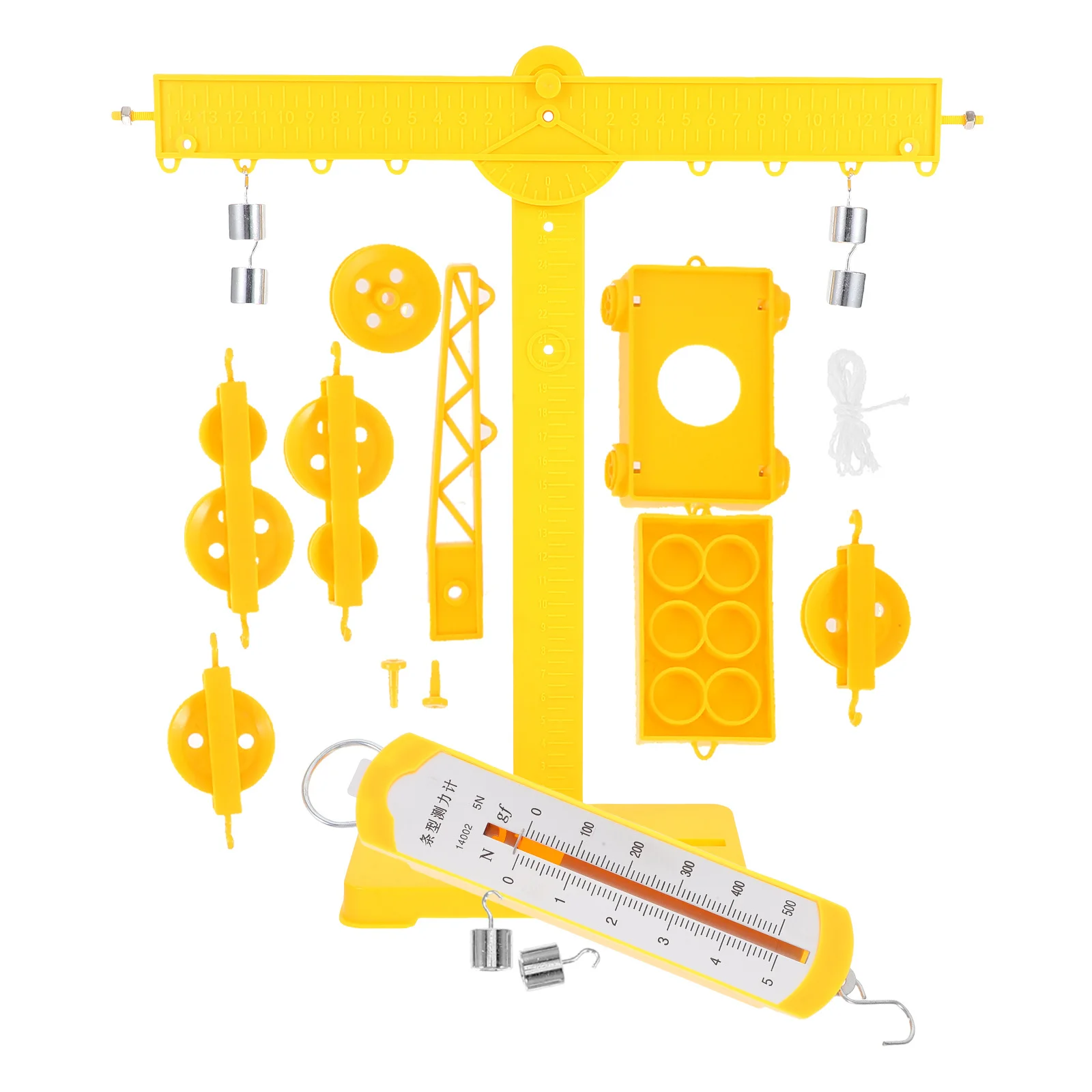 

1Set Physics Mechanics Kit Lever and Pulley Blocks with Rope Friction Experiments for Elementary School Science Lab Education