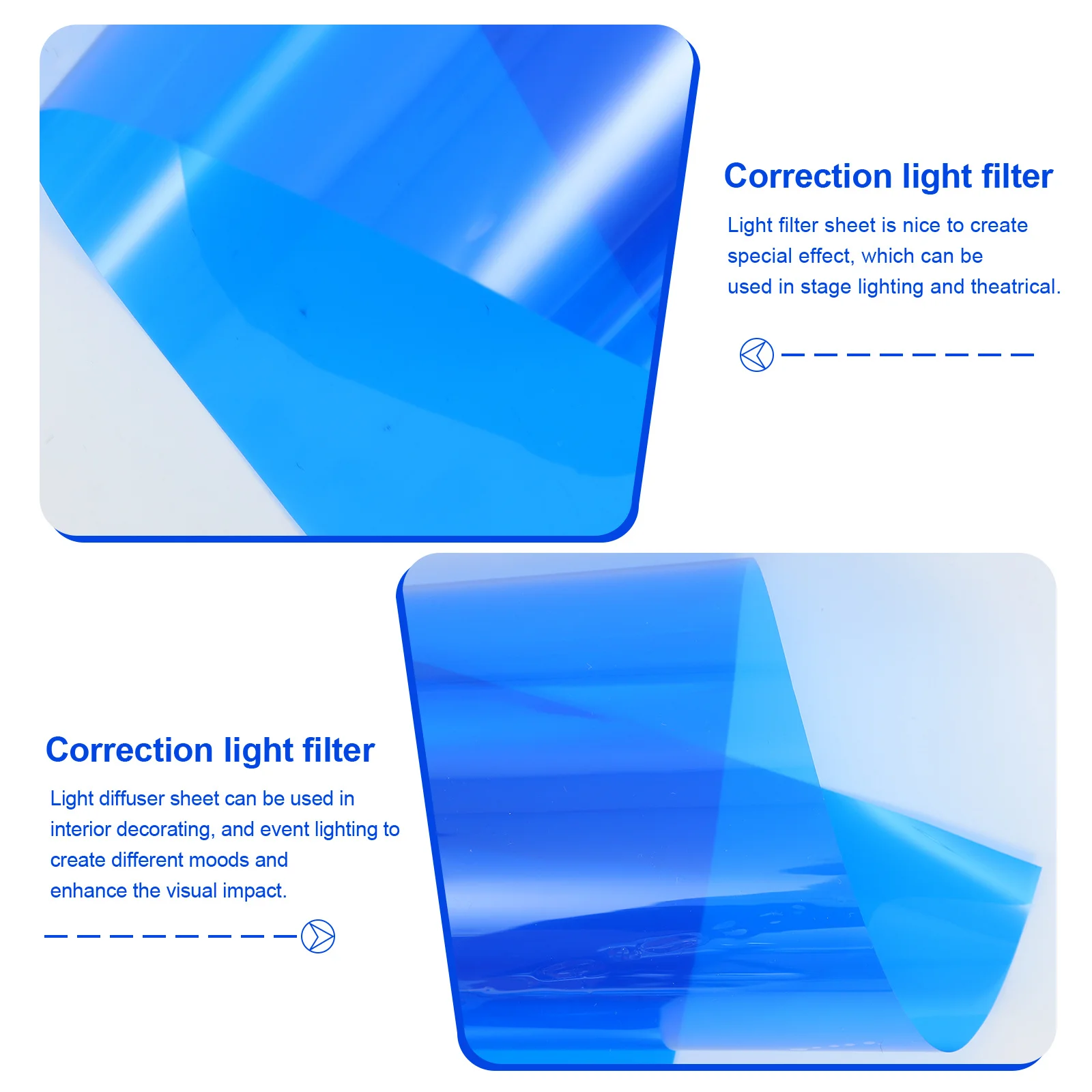 

Correction Light Filter Light Diffuser Film Color Correction Gel for Photo Studio Stage Lighting Photography Gels for Mood