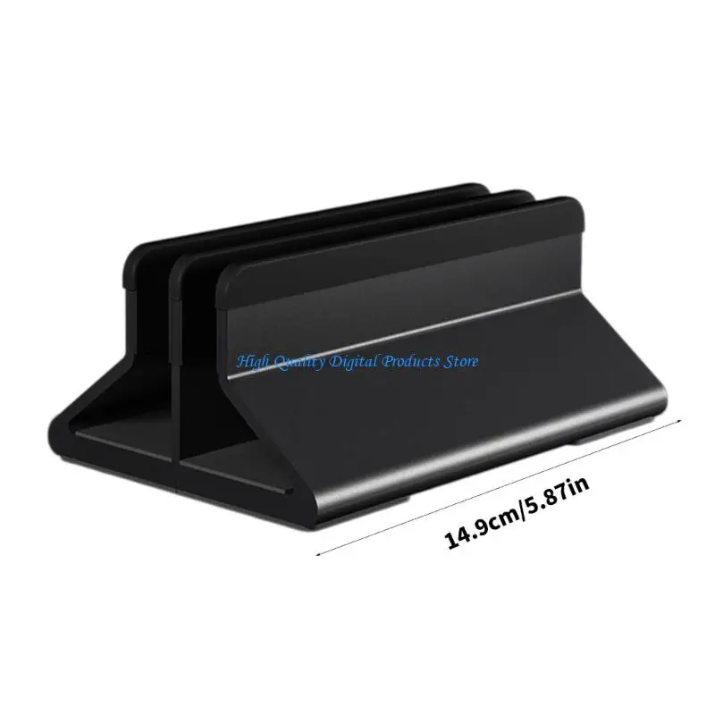 U2JE Vertical Notebook Stand With Silicone Padding Securedly Stores 13 To 17Inch Laptops On Desktop Space Efficient