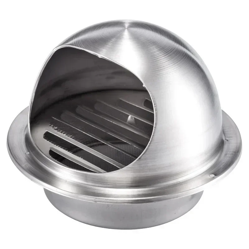 60-120mm Steel ventilation grill wall hole cover extractor hood louver valve exhaust fan pipe Heating Cooling Vent system