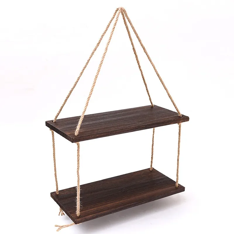 Wooden Corner Shelf Wall Decor Pot Storage Display Stand Floating Shelf Wall Organizer Boho Room Home Decoration Nursery Gift