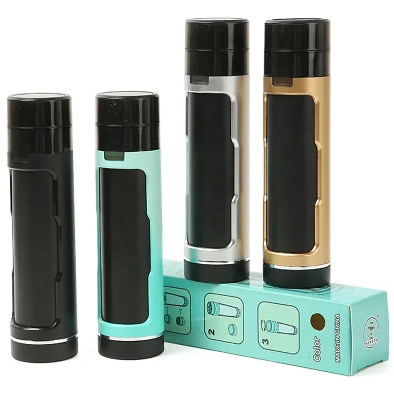 Portable Dry Herb Grinder with 3 in 1 Tobacco Filling Horn Tube Function Grass Crusher Cigarettes Case Smoking Pipe Accessories view 6