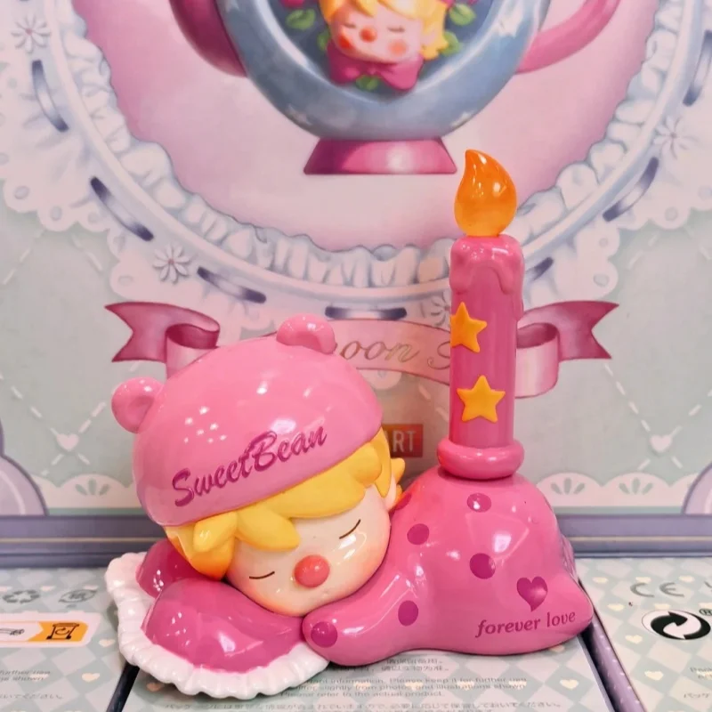 원래 달콤한 콩 오후 차 시리즈 블라인드 박스 귀여운 액션 피겨 모델 인형 미스터리 박스 데스크탑 장식품 깜짝 장난감 선물