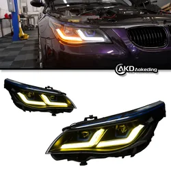 Auto Parts For BMW E60 5 Series Headlights 2003-2009 G30 Styling LED Daytime Lights Dual Projector DRL Car Accesorios Modified