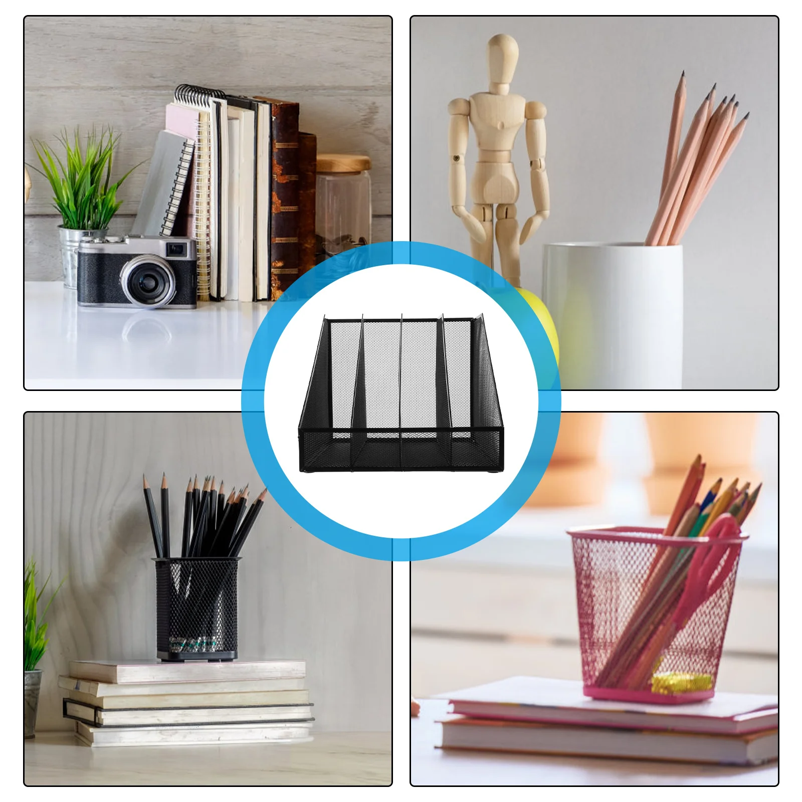 

Металлический держатель для файлов формата А4, черный настольный органайзер для документов и канцелярских принадлежностей, стеллаж для хранения с 4 отделениями, офисный органайзер для файлов, утюг