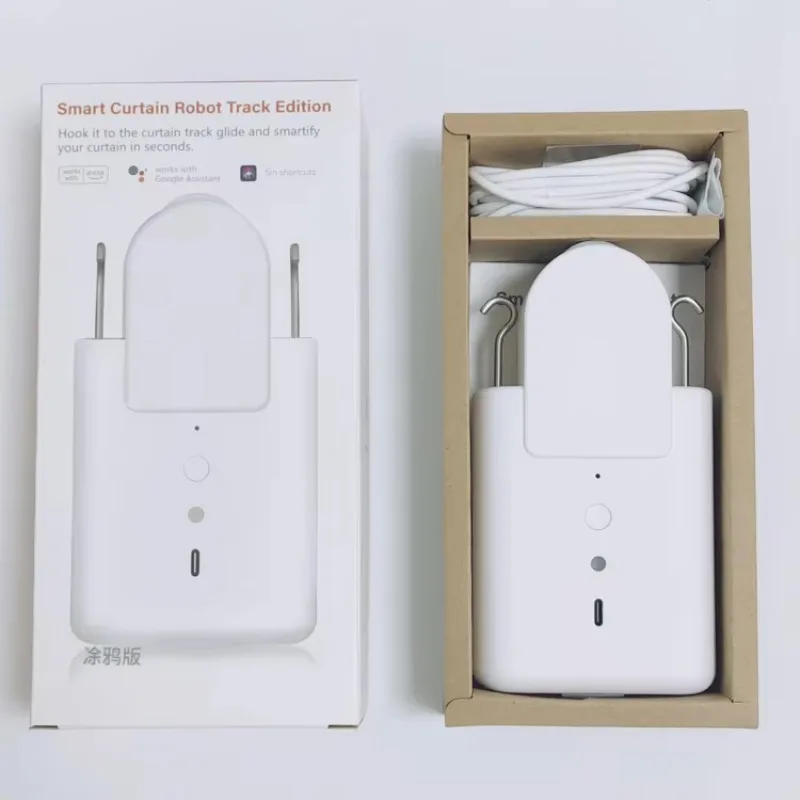 

Tuya WiFi Smart Curtain Robot Modern Automatic Motorised Blind Curtain Track Rail All-in-One With Remote Control