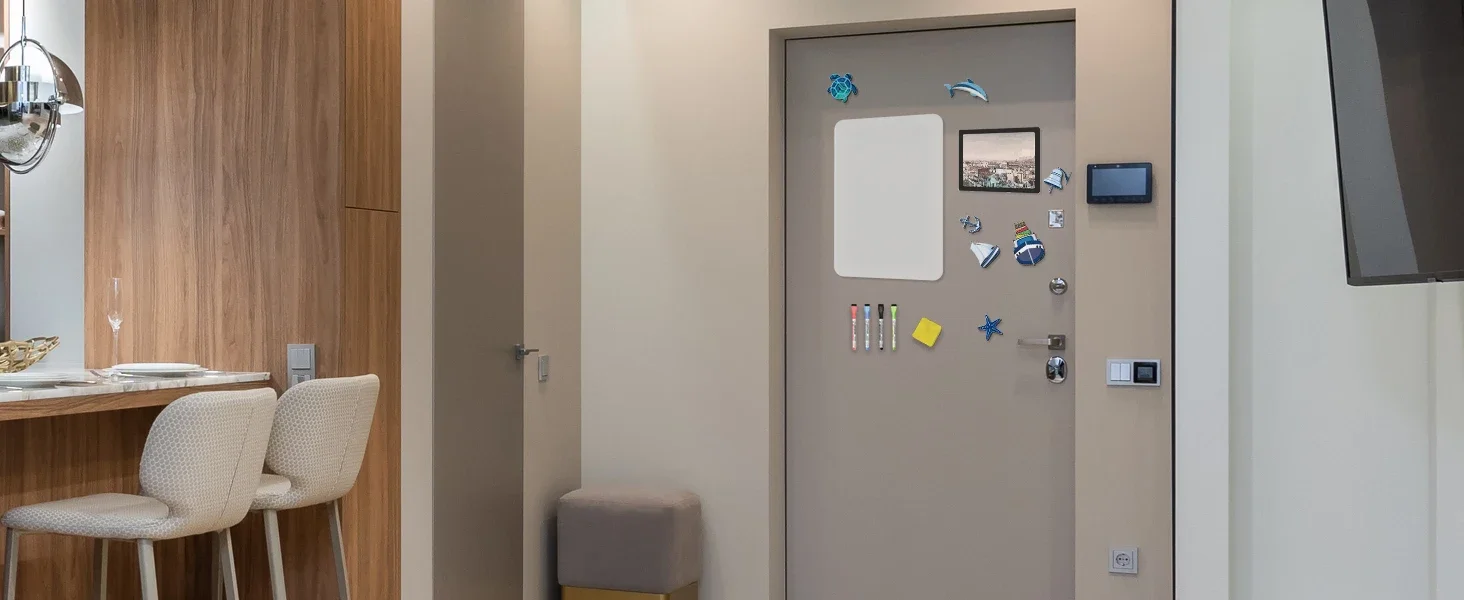 Magnetisches Whiteboard im A2-Format, trocken abwischbare Whiteboard für Kühlschrank, (23,6" x 16,5"), mit 8 trocken abwischbaren Markern und 1 Radiergummi – Detail 16