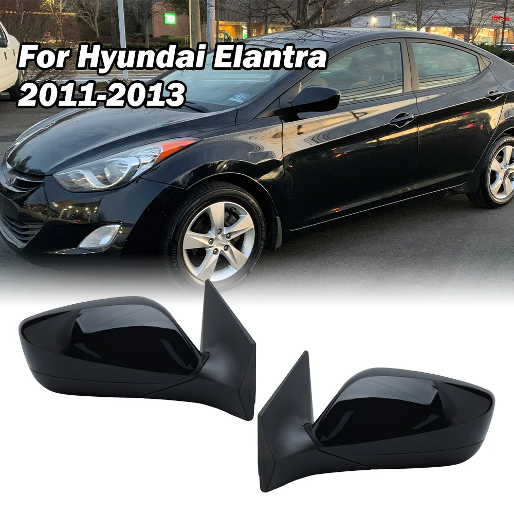 

5 Pins Rearview Mirror Assembly For Hyundai Elantra 2011-2013 Black Heated Without Turn Signal Light Side Mirror Car Accessories