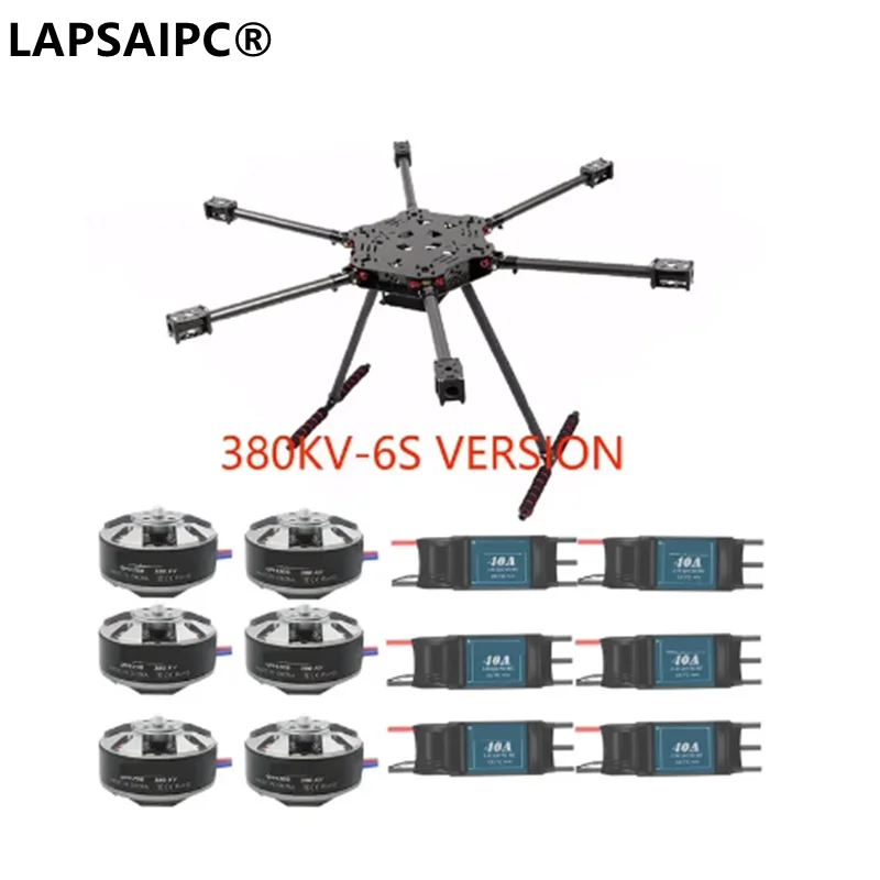 Lapsaipc for 680 Six-axis Folding Carbon Fiber Frame 4208 Motor 40A ESC 1355 Propeller for Apm for Pix Flight Control