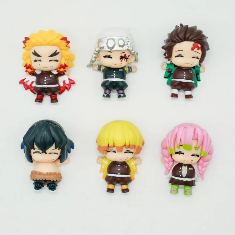 

Demoln Slayeer слепая коробка аниме фигурка Kamado Tanjirou Rengoku Kyoujurou милая версия куклы модель игрушки подарки для детей