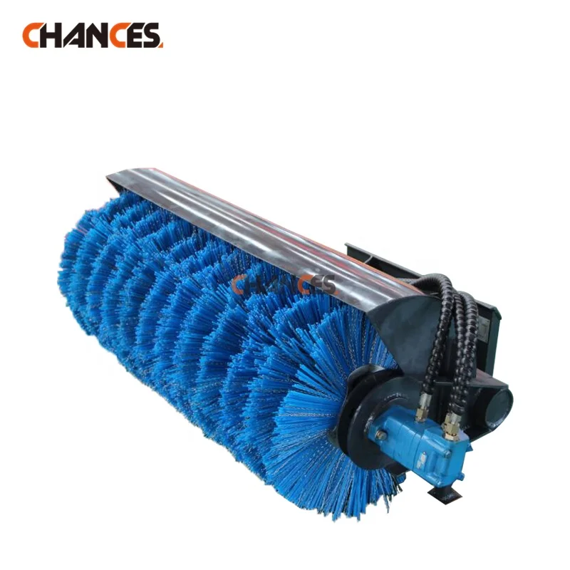 

2024 China diesel mini skid steer loader mini skid steer tracked attachment accessory big angle broom sweeper