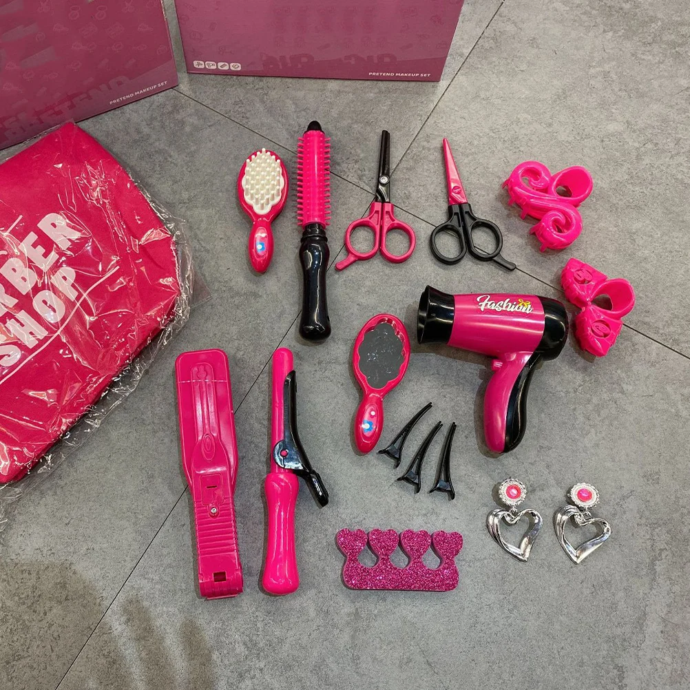 Hair Salon Girls Toys Hairdressing Tools Toddler for Boys Pretend Play Child Hairdresser