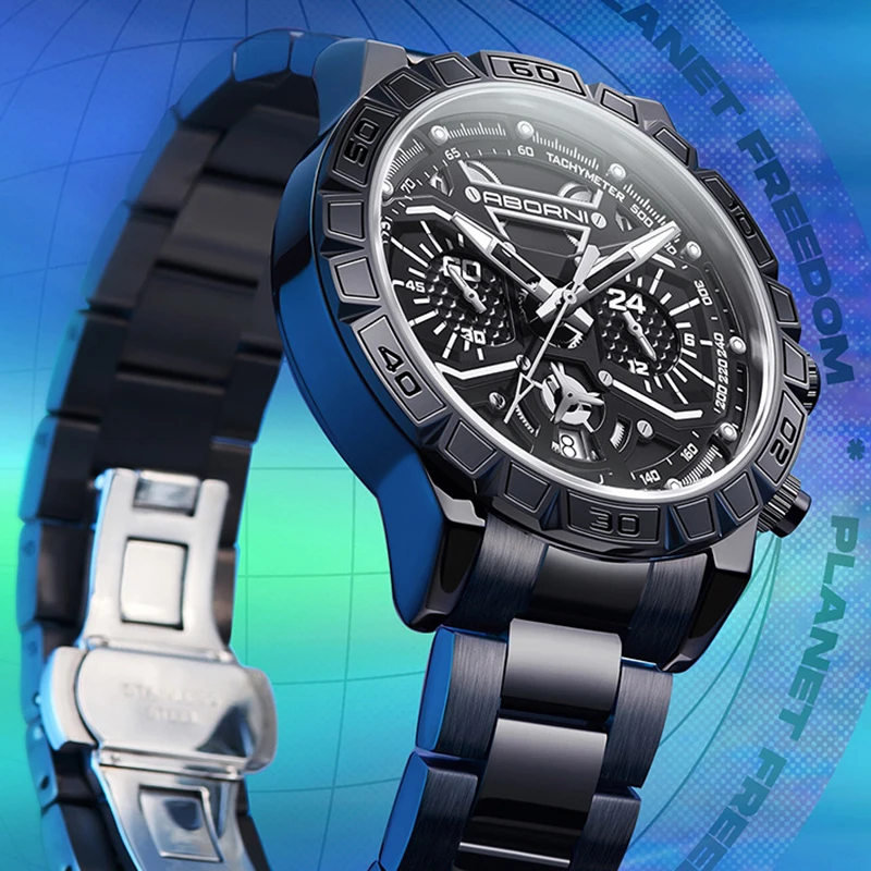 Chronograph Men Sports Wrist Watches 2025 Top Brand Luxury Stainless Steel Men‘s Watches For Male Clock Watches Dropship Date