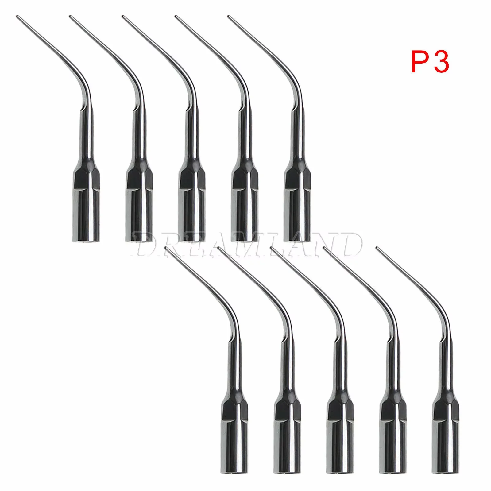 10PCS Dental Ultrasonic Piezon Scaler Perio Tips P3 Fit EMS WOODPECKER/Cavitron Handpiece