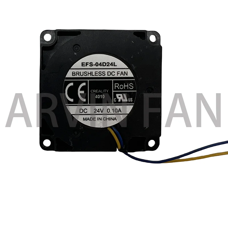 2 peças de impressão de impressora 3d 4010 EFS-04D24L dc 24v 0.1a ventilador de resfriamento axial silencioso 40mmx40mmx10mm 4cm rolamento de óleo