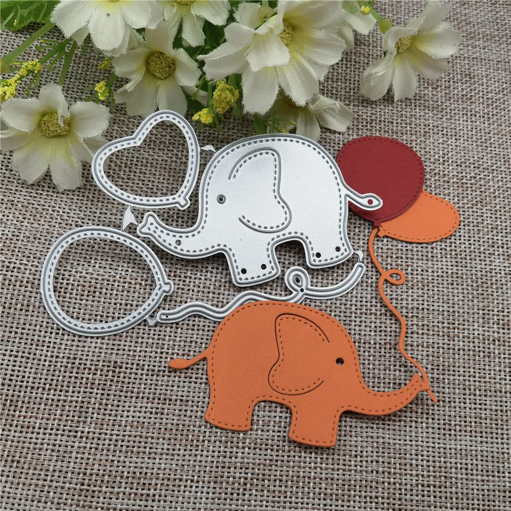 Elephant Balloon Metal Cutting Dies Stencils For DIY Scrapbooking Decorative Embossing Handcraft Template