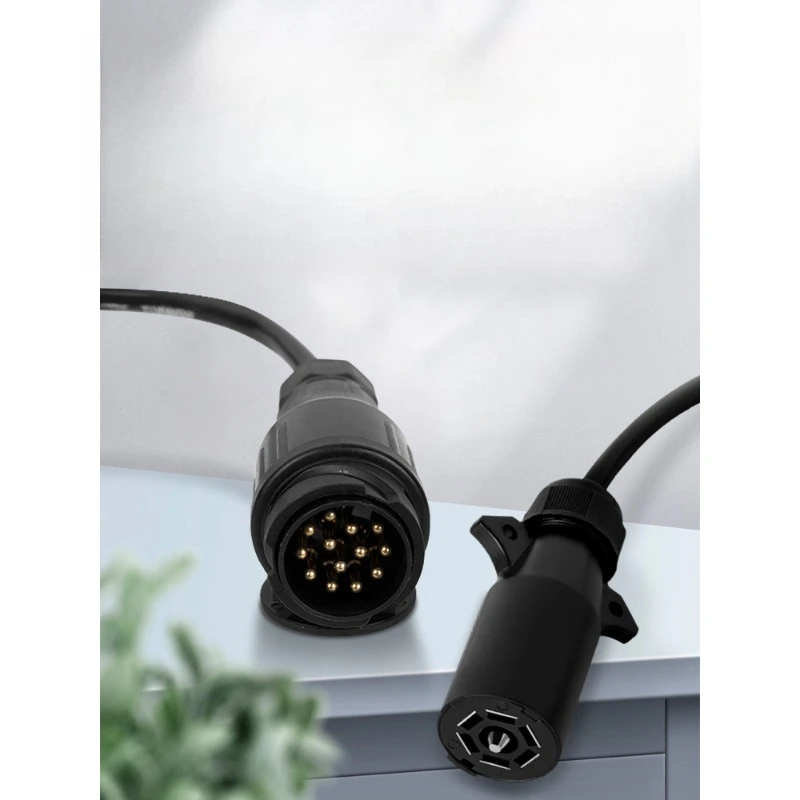 

Trailer adapter plug Power socket European mutual to American rear trailer RV tail light signal harness adapter cable