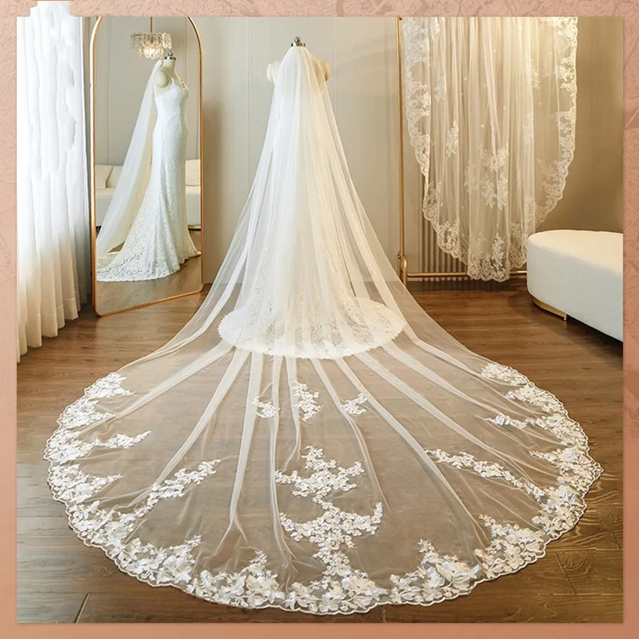 

Новое поступление, соборная свадебная фата, один слой, свадебные аксессуары для невесты, платье de novia boda, фата белого цвета слоновой кости, свадебная фата