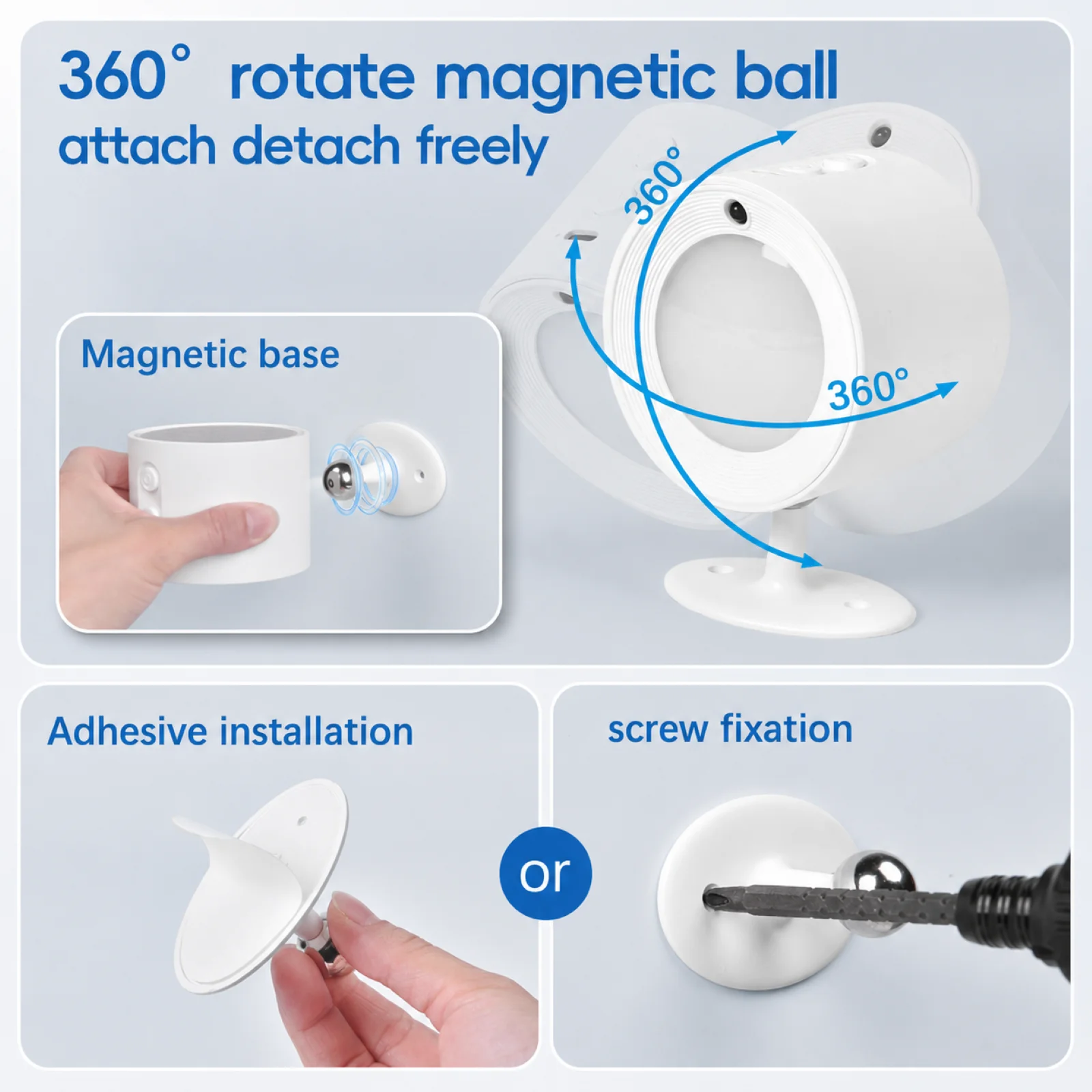 Bild 8: PZSUNLY Magnetischer Stern-Mond-Projektions-LED-Strahler Typ-C Wiederaufladbar 360° °   Drehbare, dimmbare Nachtleuchte mit Fernbedienung, Innendekorlampe für Schlafzimmer, Flur, Treppe