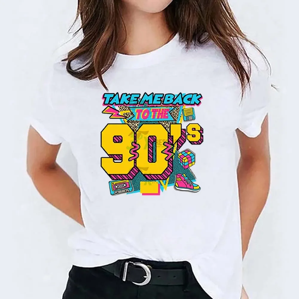 Take Me Back To The 90s Girl Tshirt Baggy Print T-shirt Design Customized T Shirt Women Summer Diy Your Own Graphics Logo Photo