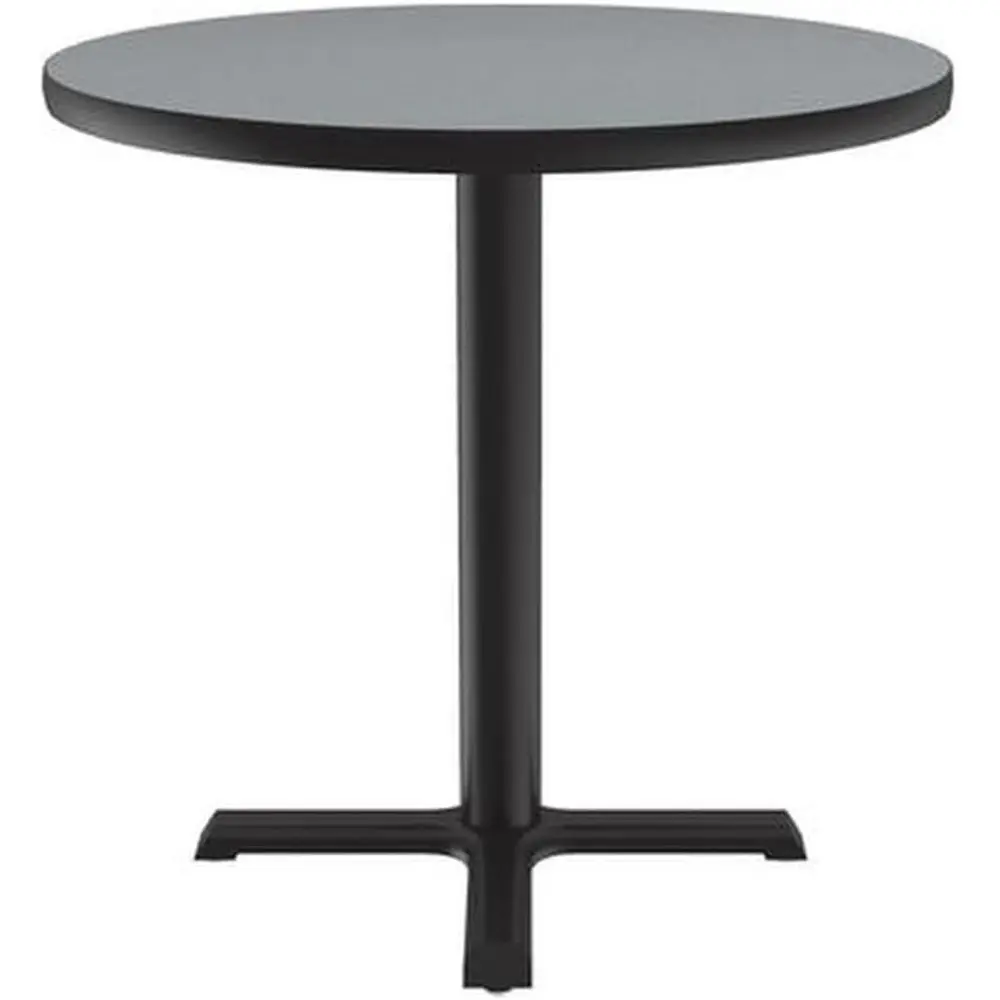 

24 Square Wood Laminate Top Thermal Table with Gray Granite Finish, Cast Iron Base, Ideal for Breakrooms, Restaurants, Homes, an