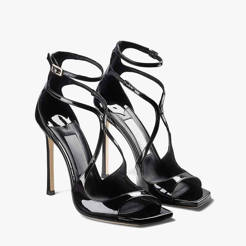2026Ladies' Summer New Fashionable High-heeled Open Toed Sandals Square Toe Party Sexy 34-43Large Women's Shoes image 4