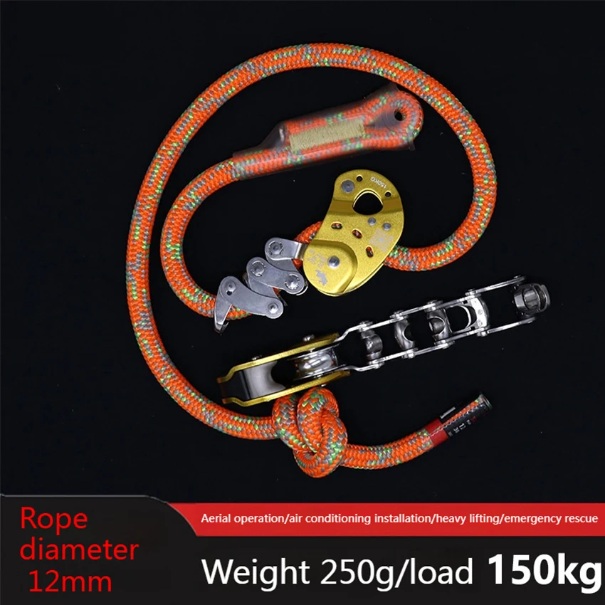 Exploring Rope Climber  ascender Arborist Rope Grab Lift Pulley Working Height Safety Rigging Grasp tool Outdoor