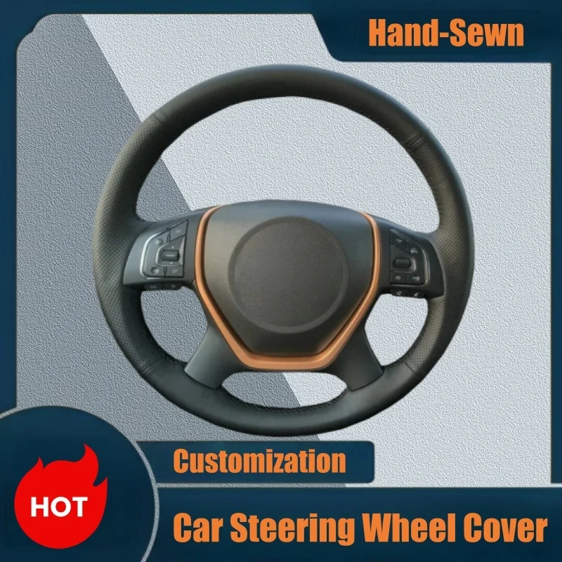 Custom Car Steering Wheel Cover Anti-slip Microfiber Leather For Great Wall Hover Wingle 7 Steering Wheel Braid Car Accessory