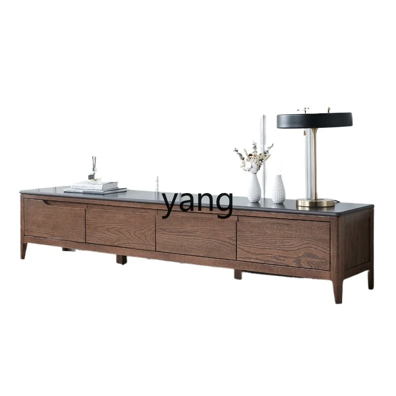 

LH solid wood rock panel TV cabinet living room floor cabinet modern simple storage cabinet
