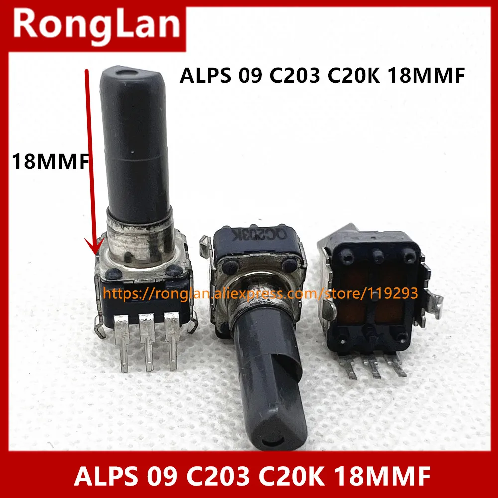 Model ALPS 09 Japanese imported single vertical C20K C203K mixer adjustable potentiometer D shaft handle 18MMF -10pcs/lot