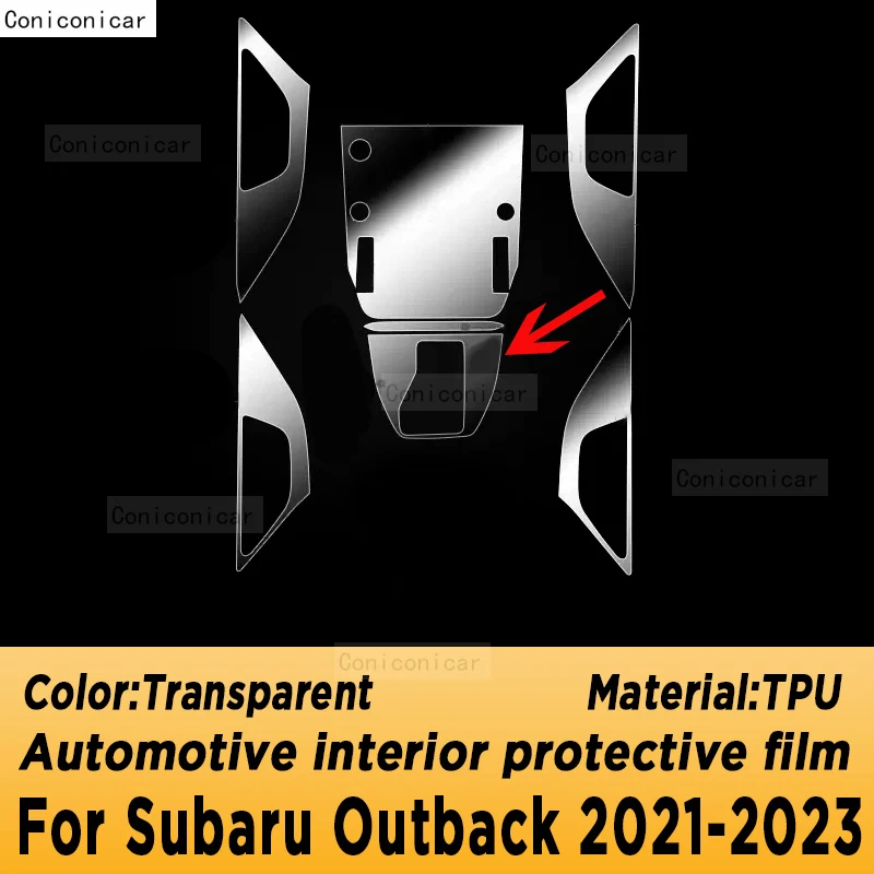 For Subaru Outback 2021-2023 Gearbox Panel Navigation Automotive Interior Screen TPU Protective Film Cover Anti-Scratch Sticker