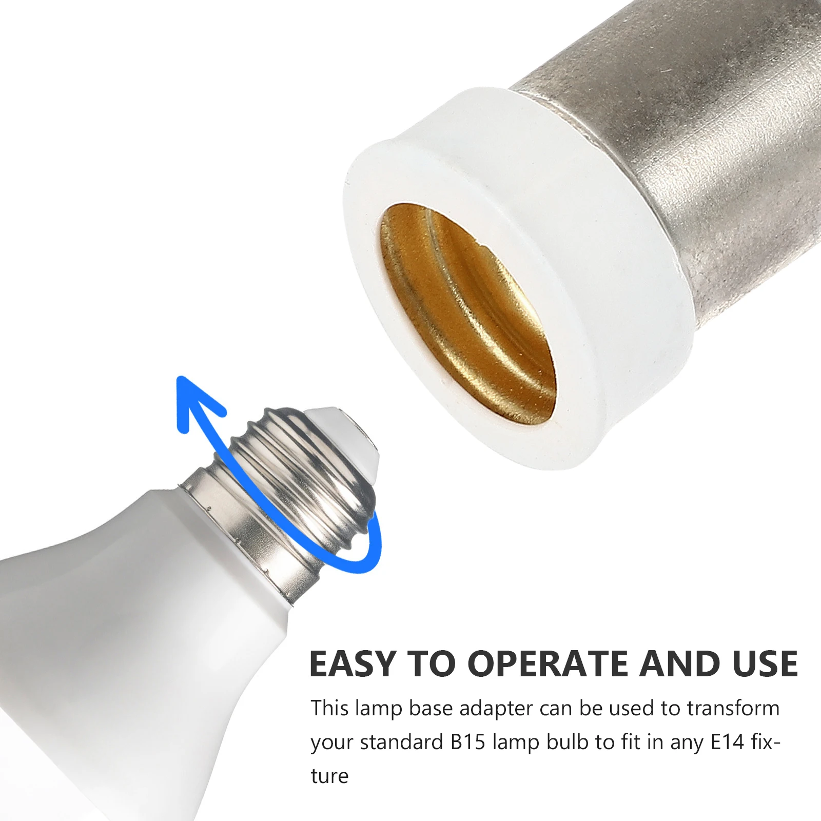 

8Pcs B15 to E14 Base Converter Versatile Light Bulb Adapter for LED Filament and Saving Lamps Light Bulb Converter