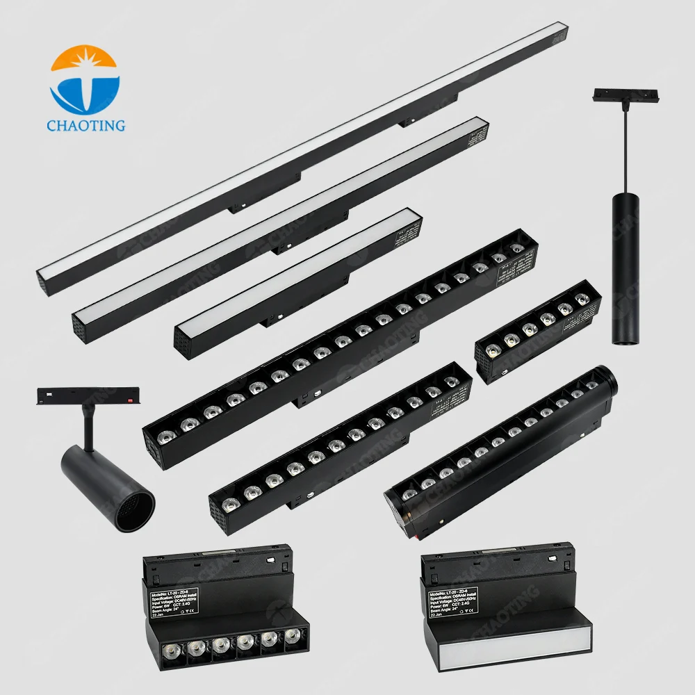 Low Voltage Recessed Linear Lights Rail Mounted Dali Dimmable Tuya Zigbee Smart System Spot Cob 48v Led Magnetic Track Lights