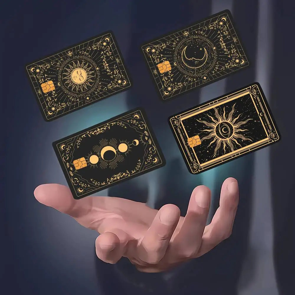 Tarot Cool Decorative Waterproof Film Skin Cover Credit Card Stickers Debit Front  Bank Bus Pass