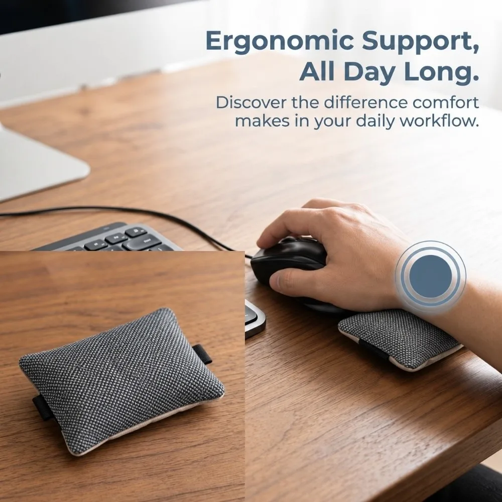 Adjustable Wrist Pillow Anti-Friction Cushion Soft Hand Rest Wrist Support Pad Breathable Ergonomic Mouse Wrist Rest Pad