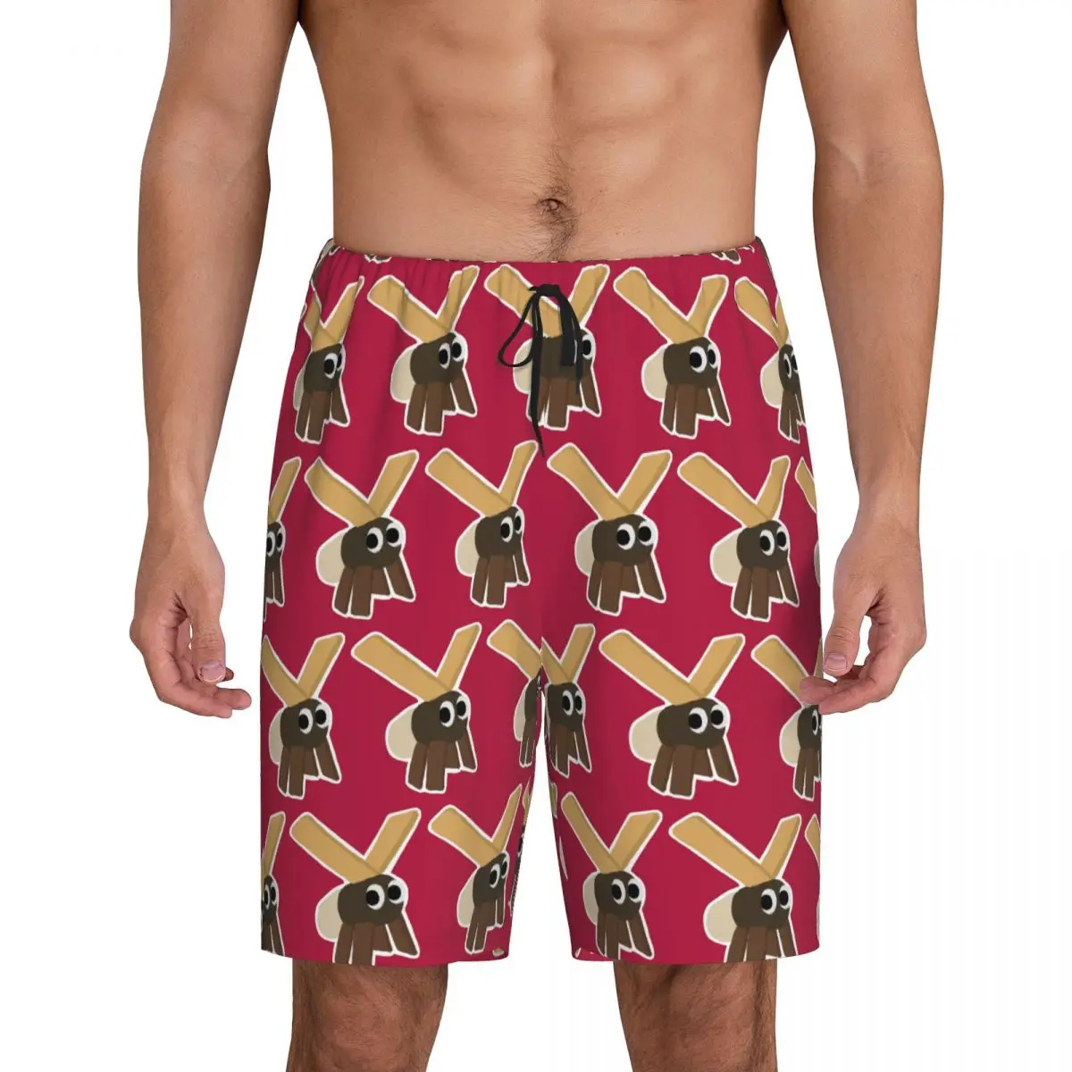 

Custom Charmallow Woods Bugsnax Characters Short Pajama Pants Men Sleepwear Sleep Lounge Bottom Shorts Sleeping Pants