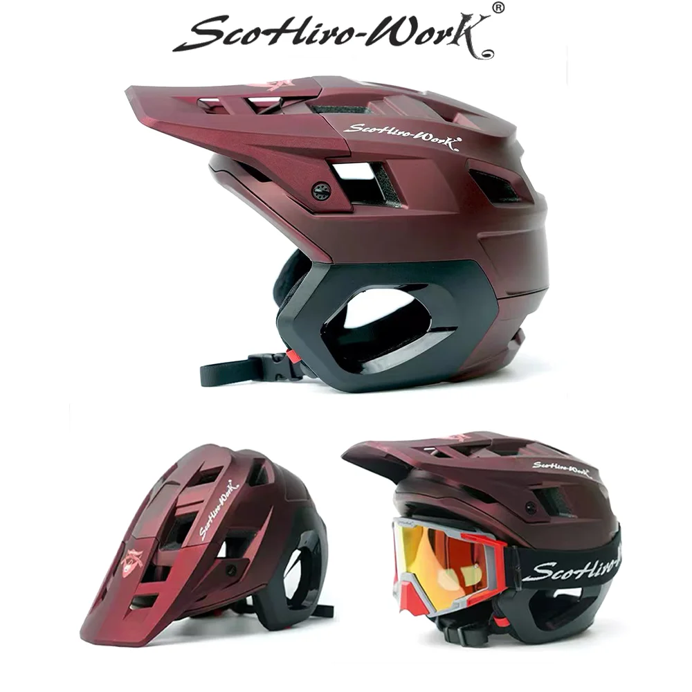 na rower górski kask na pół twarzy MTB bezpieczeństwo przełajowe Ultralekka jazda na rowerze szosowym wyścig zintegrowana ochrona słuchu Motocross