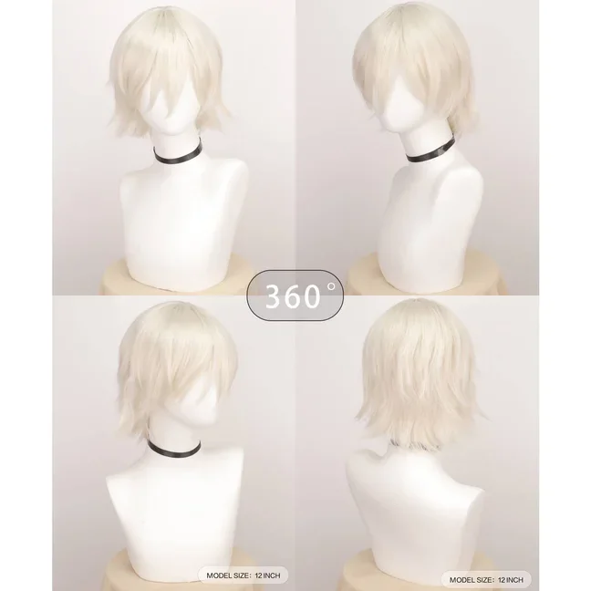 QQXCAIW Синтетический парик для косплея Красный Блондин Черный Розовый Волосы Короткий многослойный парик Высокотемпературное волокно Парики для мужчин и женщин Парик для вечеринок