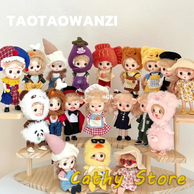 

Original Ob11 Multi Jointed Bjd Doll Changeable Overalls Kawaii Figures Pendant Dress Up Desktop Collect Birthday Gift Doll Love