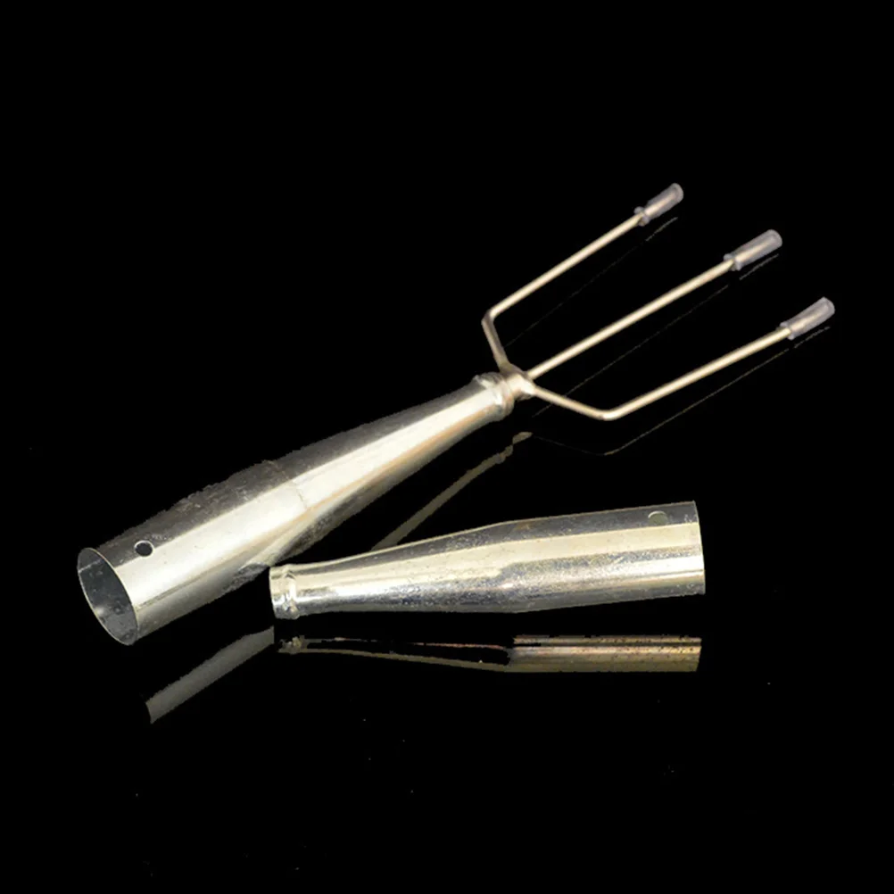 Adaptador de arpón con mango de madera, cabezal de conversión de Metal en palo, herramienta de jardinería (enlace pequeño), accesorio de agarre, 2 uds.