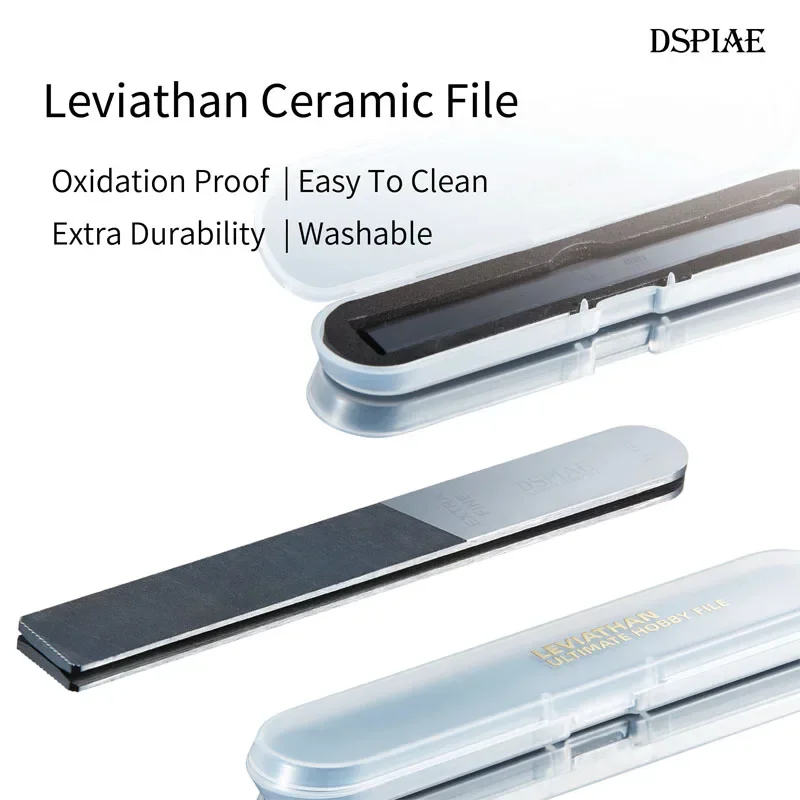 DSPIAE AT-F01 Leviathan Ultimate Hobby File Grinding Tools Extra Fine Ceramic File Set with Cleaning Brush Model Hobby Tools