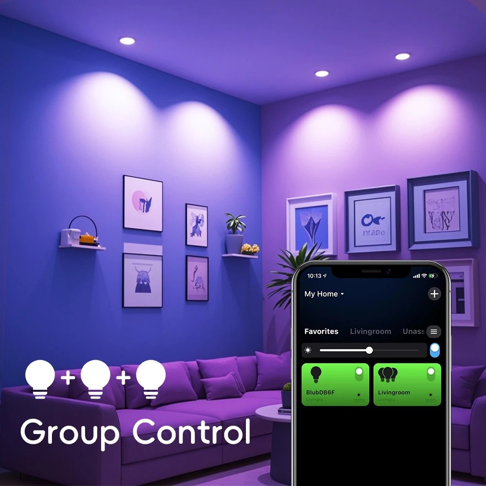 GU10 WiFi/Ble مصباح ليد لمبة RGB CWWW الأضواء Led لمبات الذكية Led مصباح العمل مع أليكسا صدى محور جوجل ياندكس Smartthings