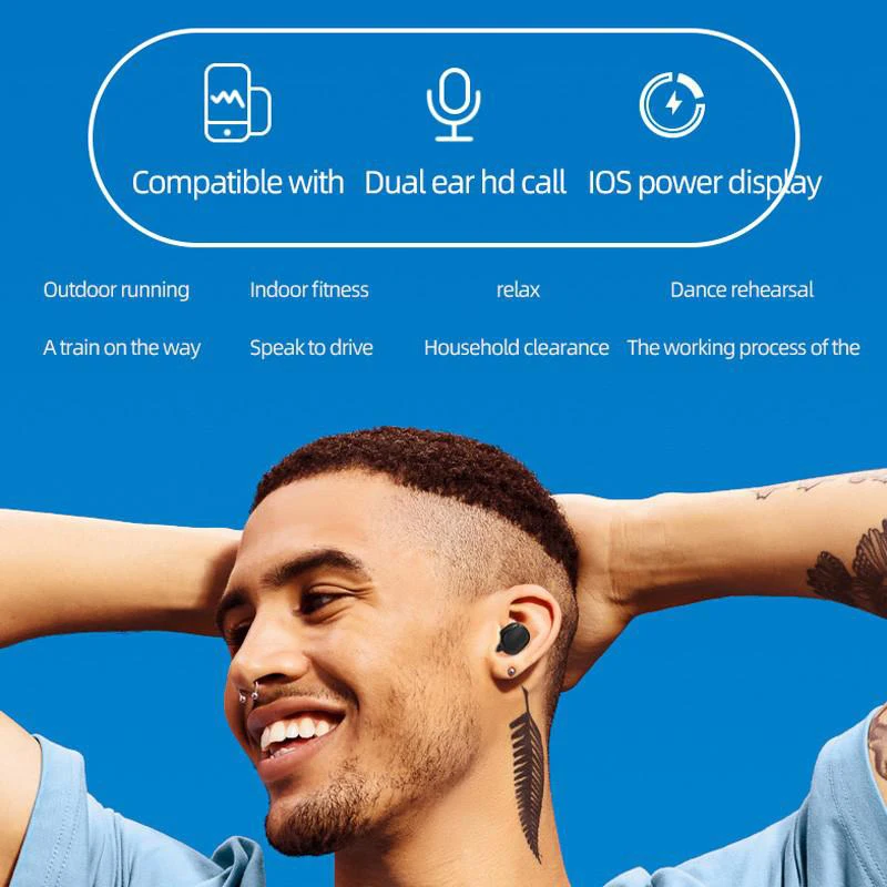 Oryginalny bezprzewodowy zestaw słuchawkowy A6S Fone TWS z mikrofonem słuchawki douszne do słuchawek Bluetooth z redukcją szumów Xiaomi
