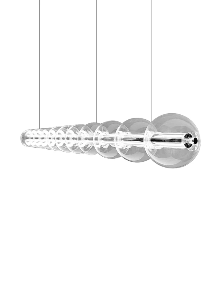 

Stylish Italy Design Bubbles Glass Long Lighting Fixture Hanging Dining Light Room Modern Pendant Lights for Restaurant Minimal