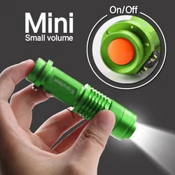 Mini LED Flashlight 2000LM Torch Zoomable Adjustable Focus Lantern Penlight For 14500 AA Battery For outdoor lighting