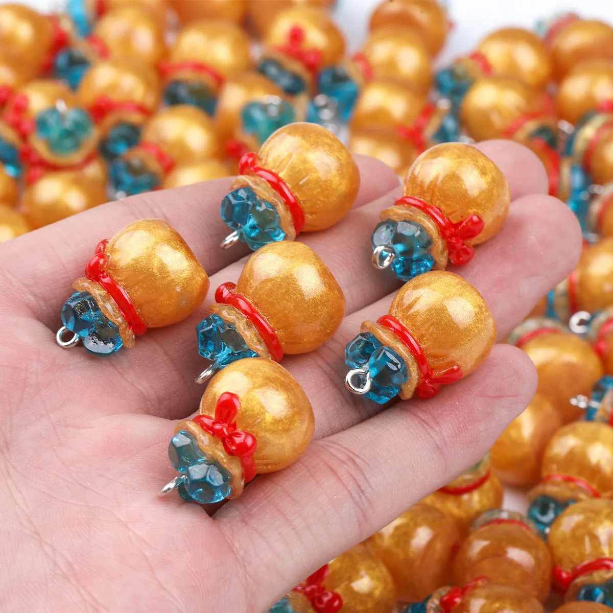 10/15pcs Fortune Bag Resin Charms 16*21mm Money Pouch Pendants For DIY Bracelet Necklace Hair Accessories Craft Making